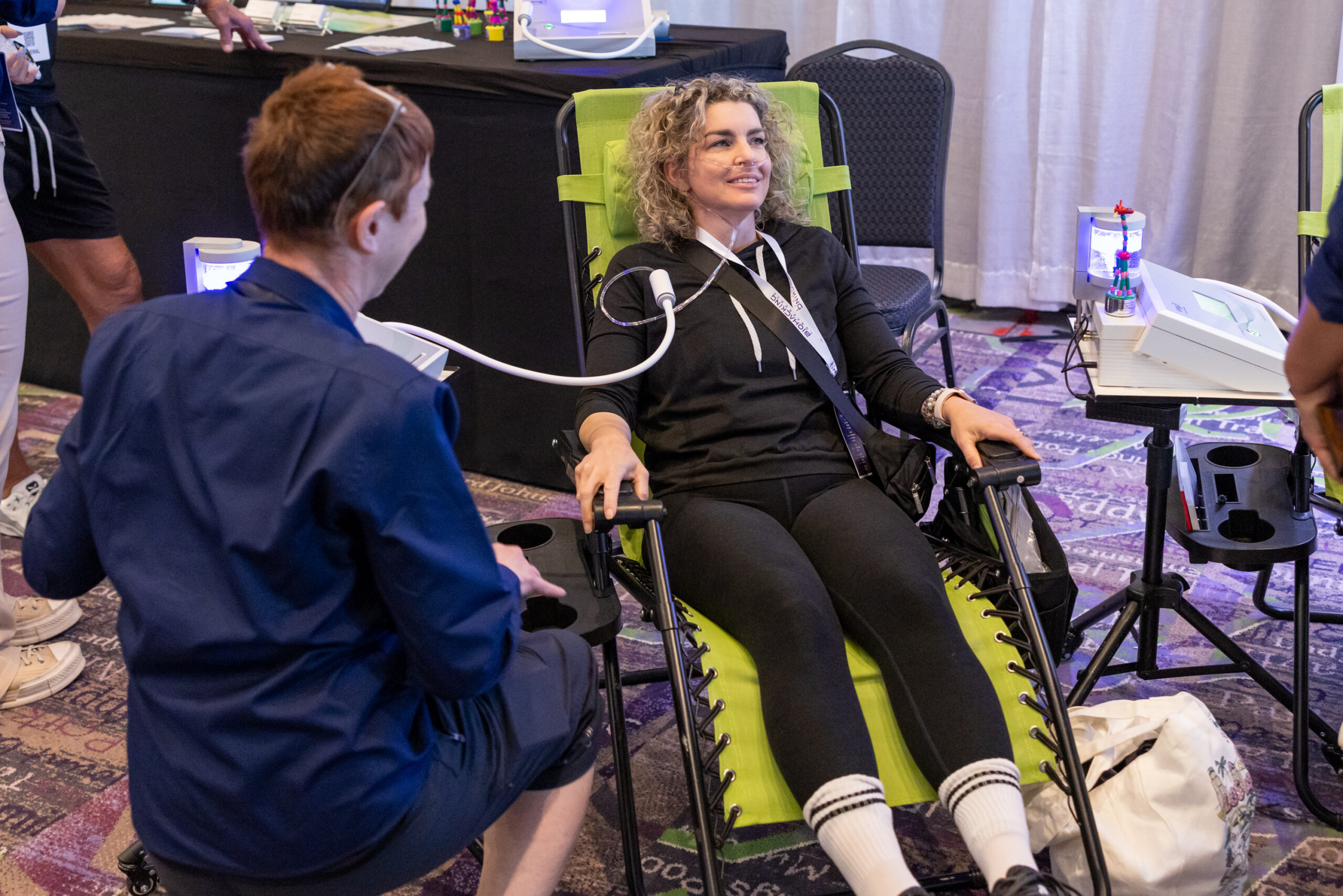 woman trying out cellular regeneration tech