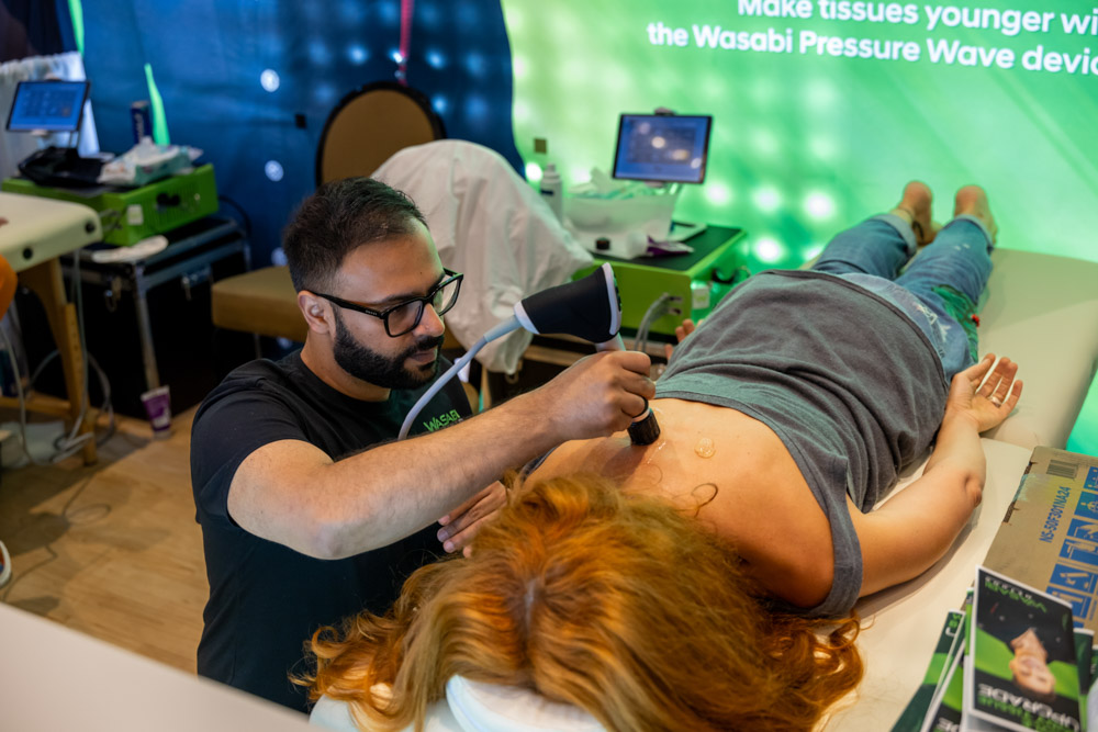 woman on table experiencing Consciousness & State technology