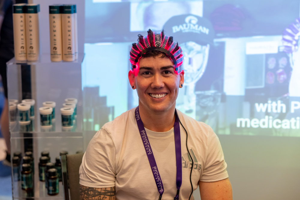 smiling young male with headgear on to experience Consciousness & State
